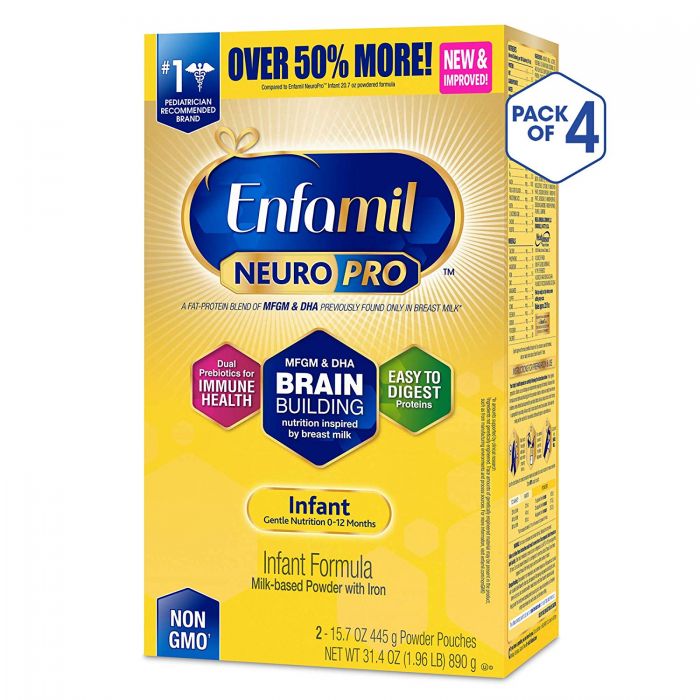 Enfamil NeuroPro Infant Formula - Brain Building Nutrition Inspired by Breast Milk - Powder Refill Box, 31.4 oz